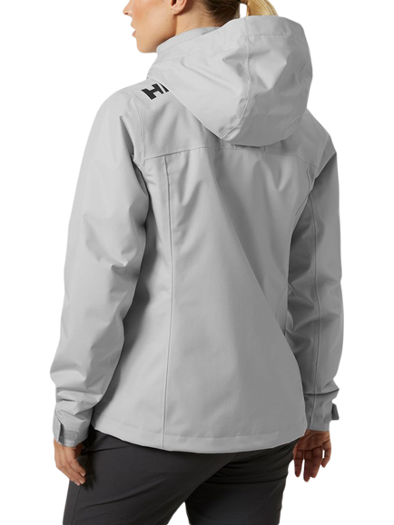 Helly Hansen Women's Crew Hooded Midlayer Windbreaker, Grey Fog - view 2, Grey Fog