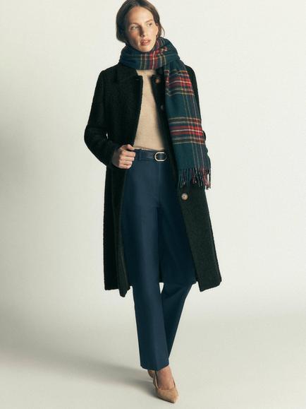 Boden Aylesford Longline Wool Rich Coat, Midnight Emerald, Midnight Emerald
