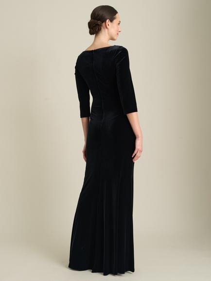 Gina Bacconi Classic Maxi Dress, Black - view 2, Black