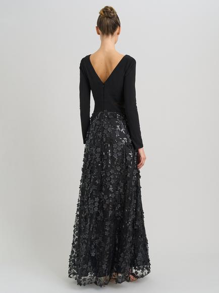 Gina Bacconi Shauna Maxi Dress, Black - view 2, Black