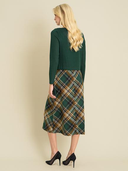 Gina Bacconi Janis Dress, Green/Multi - view 2, Green/Multi