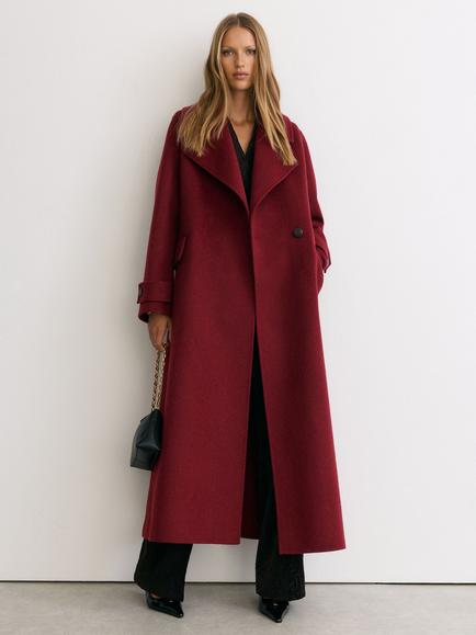 Reiss Alara Wool Blend Coat, Red, Red
