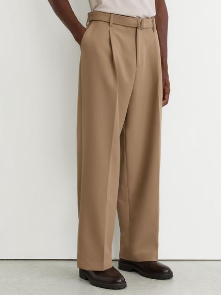 Reiss Atwell Wide Leg Tailored Trousers, Camel, Camel Brown