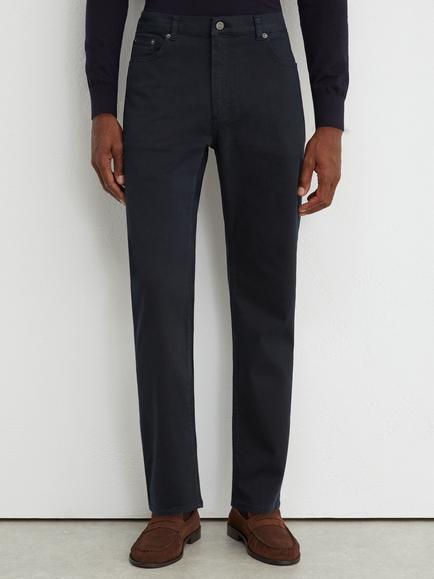 Reiss Sunset Cotton Stretch Garment Dyed Slim Fit Jeans, Washed Blue