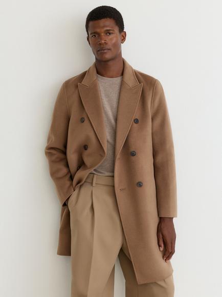 Reiss Dusk Wool Rich Overcoat, Camel Brown, Camel Brown