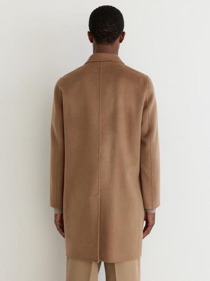Reiss Dusk Wool Rich Overcoat, Camel Brown - view 2, Camel Brown