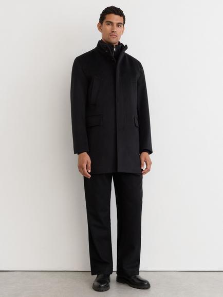 Reiss Fossil 2-in-1 Wool Blend Coat, Black - view 2, Black