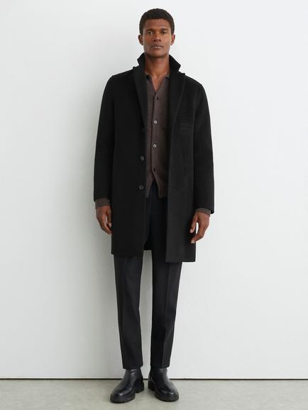 Reiss Knight Epsom Single Breasted Coat, Black