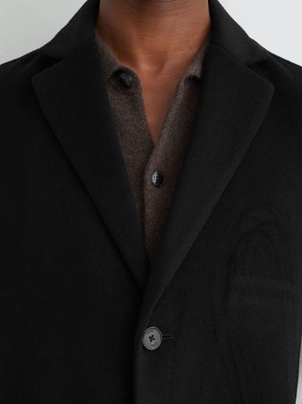 Reiss Knight Epsom Single Breasted Coat - view 2, Black