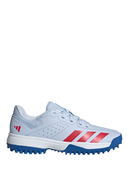 adidas Kids' Howzat Spikeless Lace-Up Trainers, Sky/Ruby/Blue, Sky/Ruby/Blue