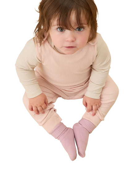 MORI Baby Cotton Blend Socks, Pack of 5, Blush/Multi - view 2, Blush/Multi