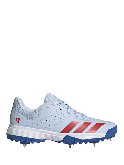 addias Kids' Howzat Spike Lace-Up Trainers, Sky/Ruby/Blue, Sky/Ruby/Blue