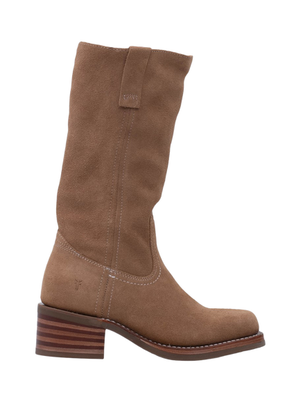 Frye Campus 14R Knee High Suede Boots, Tan, Tan