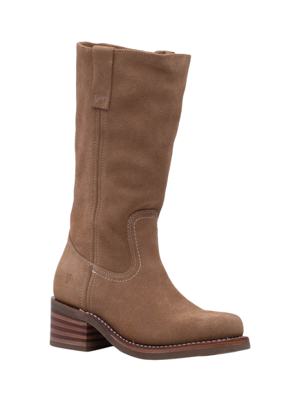 Frye Campus 14R Knee High Suede Boots, Tan - view 2, Tan