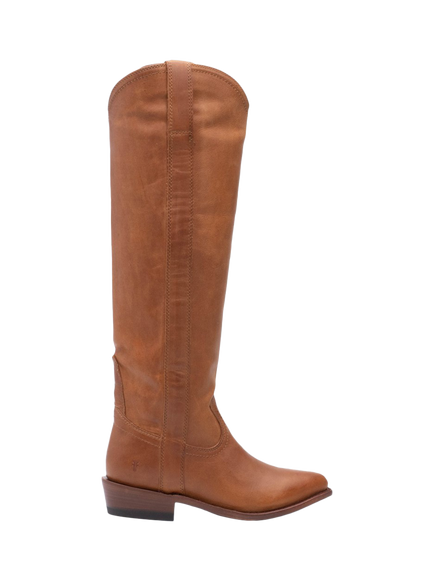 Frye Billy Softy Tall Flat Western Boots, Amber