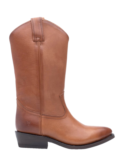 Frye Billy Pull On Leather Western Boots, Cognac