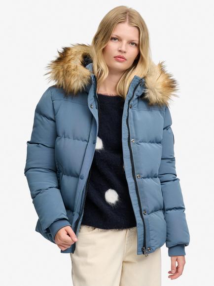Superdry Everest Classic Puffer Jacket, Dry Slate Blue, Dry Slate Blue