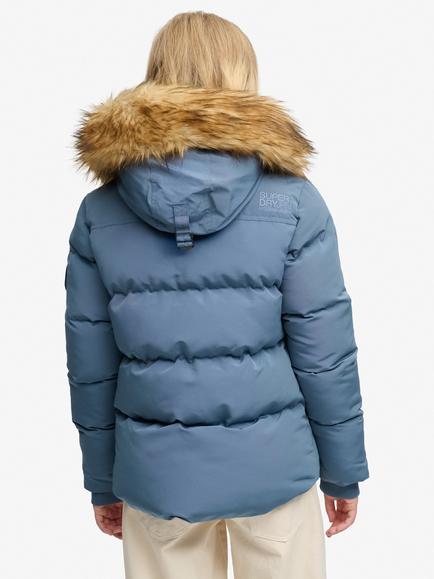 Superdry Everest Classic Puffer Jacket, Dry Slate Blue - view 2, Dry Slate Blue