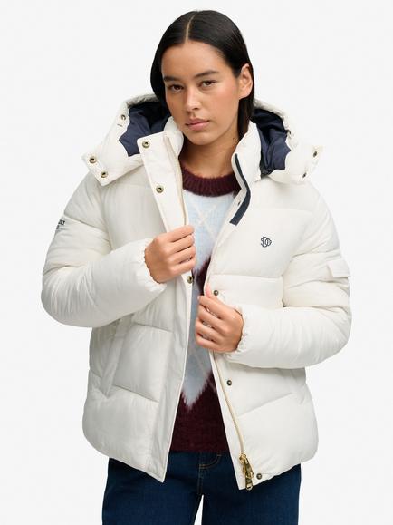 Superdry Premium Ripstop Puffer Jacket, Off White, Off White
