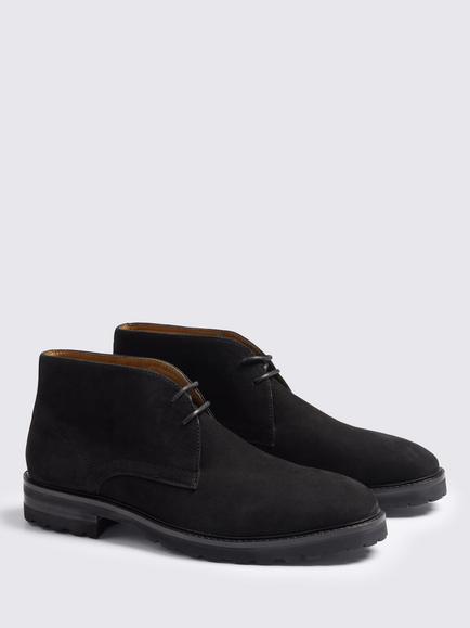 Moss Preston Suede Chukka Boots, Black - view 2, Black