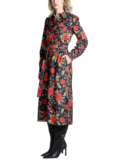 Raishma Inola Floral Dress, Black