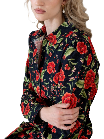 Raishma Inola Floral Dress - view 2, Black