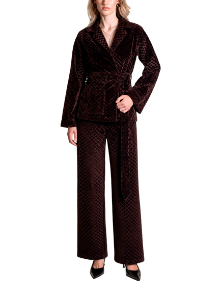 Raishma Viana Textured Geometric Jacket, Brown, Brown