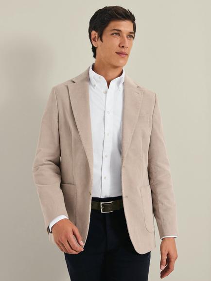 Charles Tyrwhitt Corduroy Slim Fit Blazer, Stone, Stone