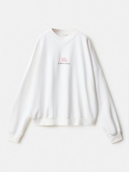 Mango Kids' Long Sleeve Printed Hoodie, Off White, Off White