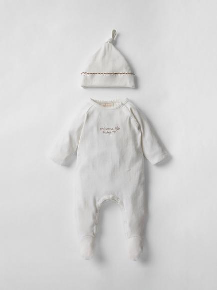Oat & Marl Baby Welcome Baby Gift Set, Pure White, Pure White