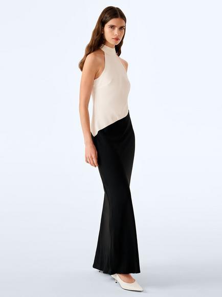 OMNES Avery Sleeveless Maxi Dress, Ivory/Black - view 2, Ivory/Black