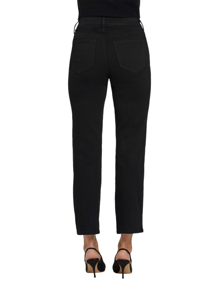 NYDJ Marilyn Rhinestone Straight In Sure Stretch® Denim Jeans, Black Rinse - view 2, Black Rinse