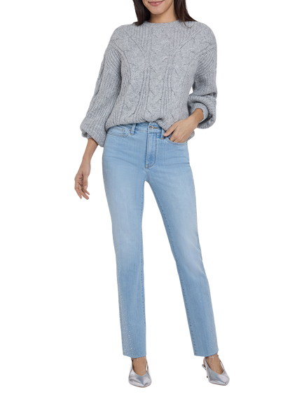 NYDJ Sheri High Rise Slim Straight Jeans, Alyssum, Alyssum
