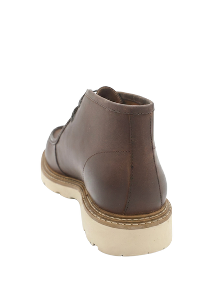 Jones Bootmaker Daxton Leather Chukka Boots, Dark Brown - view 2, Dark Brown