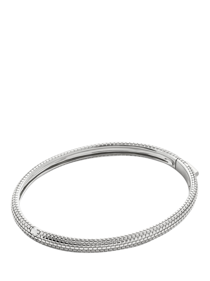 Monica Vinader Heirloom Sterling Silver Textured Bangle, Silver