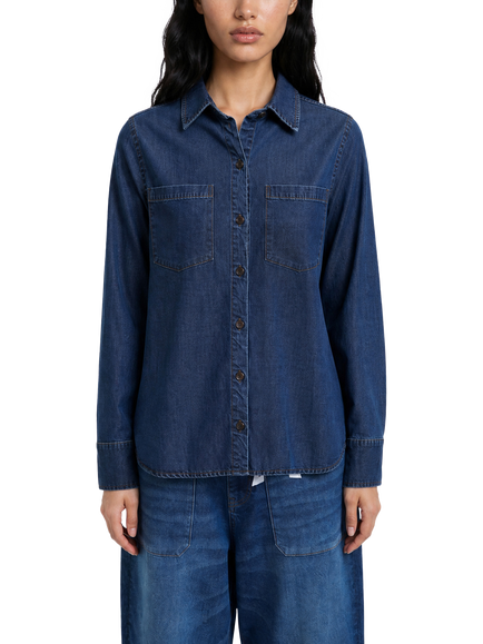 Smith & Soul Patch Pocket Denim Shirt, Dark Denim, Dark Denim