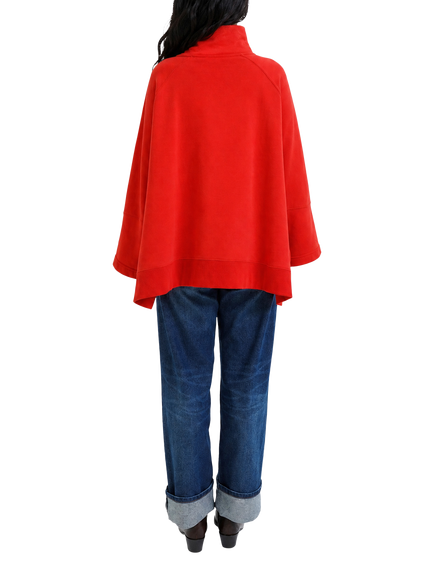 Smith & Soul Oversized Tie Neck Cape Sweatshirt - view 2, Love