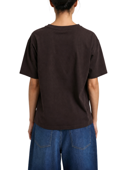 Smith & Soul Chrome Soul Studio Slogan Relaxed T-Shirt, Dark Chocolate - view 2, Dark Chocolate