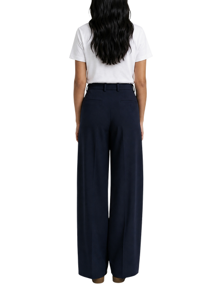 Smith & Soul Wide Leg Woven Stretch Trousers, Marine - view 2, Marine