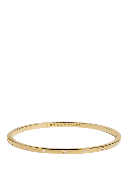 Monica Vinader Essential Lab Diamond Station Bangle, Gold