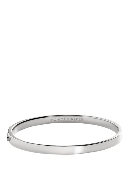 Monica Vinader Essential Hinge Bangle, Silver, Silver
