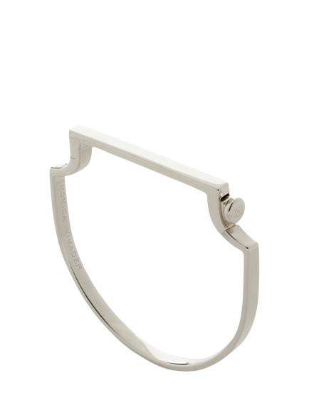Monica Vinader Signature Square Bar Bangle, Silver, Silver