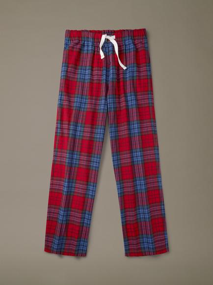 Aubin Edward Cotton Check Louge Trousers, Oxblood