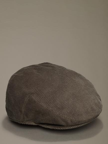 Aubin Grinton Cotton Corduroy Flat Cap, Khaki, Khaki
