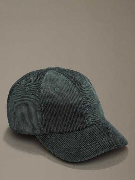 Aubin Beal Cotton Corduroy Baseball Cap, Dark Green