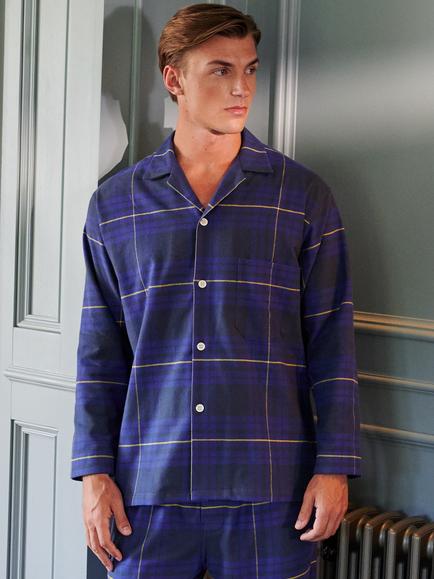 British Boxers Brushed Cotton Tartan Pyjama Set, Torridon - view 2, Torridon