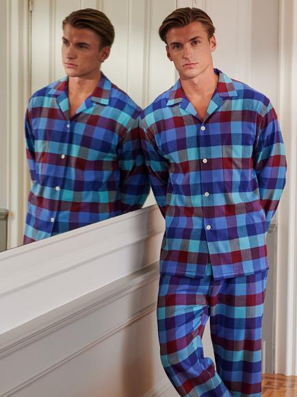 British Boxers Brushed Cotton Check Pyjama Set, Lerwick, Lerwick