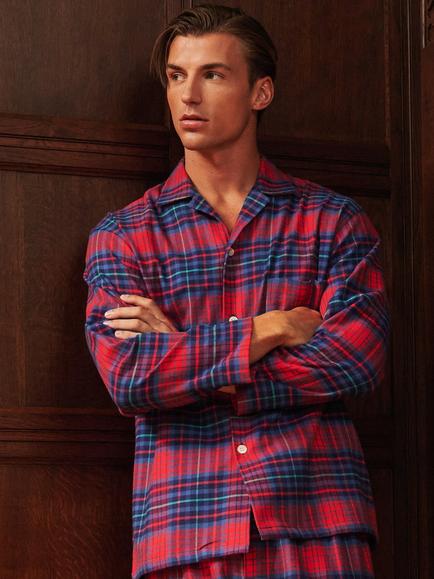 British Boxers Brushed Cotton Tartan Pyjama Set, Iona - view 2, Iona