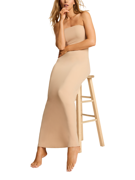 Commando Classic Strapless Maxi Slip, Beige - view 2, Beige
