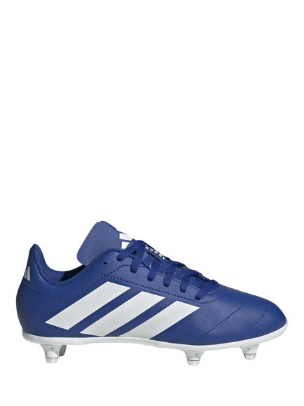adidas Kids' Lace Up Studded Rugby Boots, Blue/White